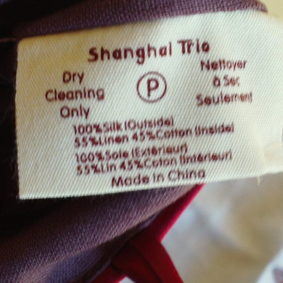 Shanghai Trio Red Silk Evening Hand Bag w/ dustbag EUC small - Picture 6 of 8